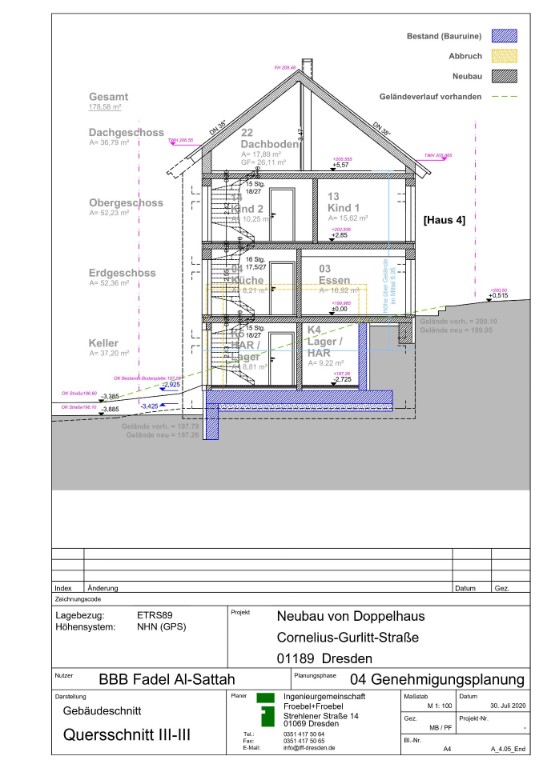 Doppelhaus Planungsunterlage